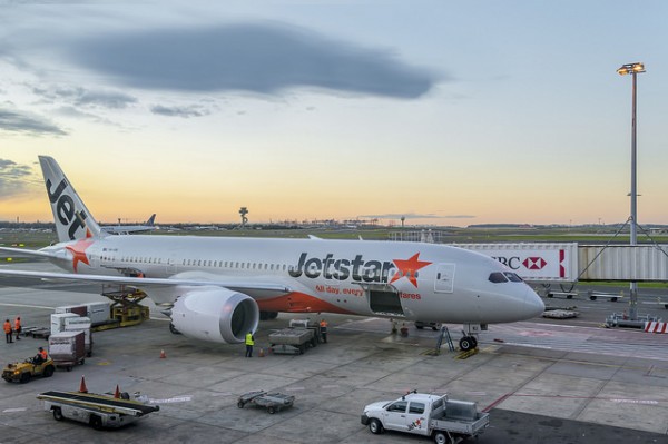 jetstarの飛行機