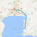 バンコクからパタヤ Google map