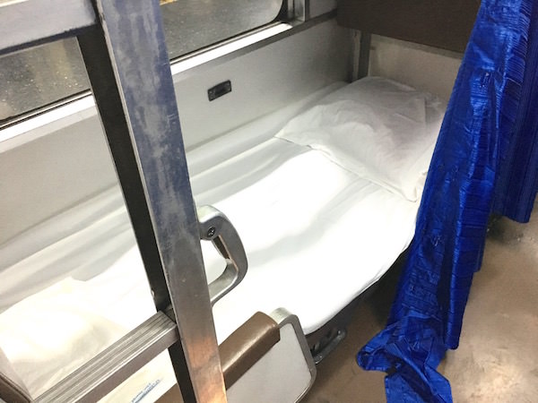 寝台列車のベッド
