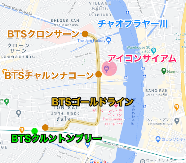 BTSゴールドラインの地図２