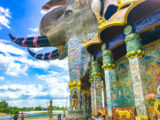 ワット・バーンライ(Wat Ban Rai)にある象のお堂1