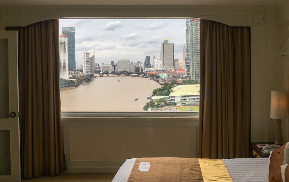 ラマダ プラザ バンコク メナム リバーサイド（Ramada Plaza Bangkok Menam Riverside）の客室から見えるチャオプラヤー川
