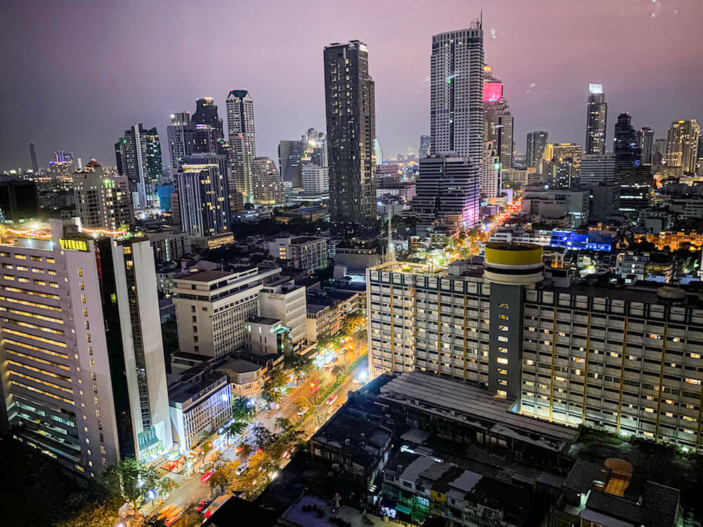 プルマン バンコク ホテル G（Pullman Bangkok Hotel G）のGデラックスダブルルームから見える夜景