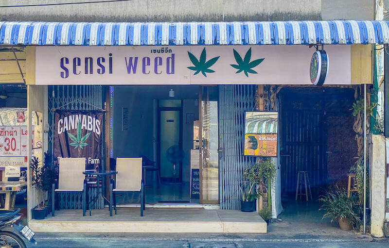 タイの大麻販売店の外観