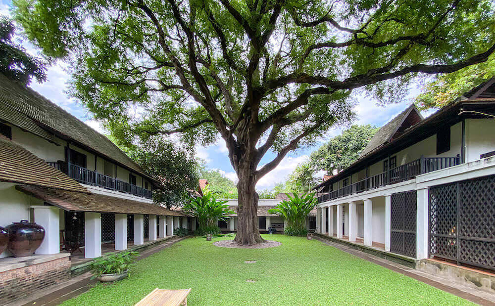 タマリンド ビレッジ チェンマイ（Tamarind Village Hotel）の中庭にあるタマリンドの木