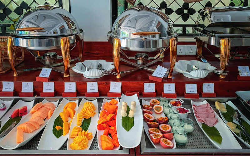 クメール マンション レジデンス（Khmer Mansion Residence）の朝食ビュッフェ