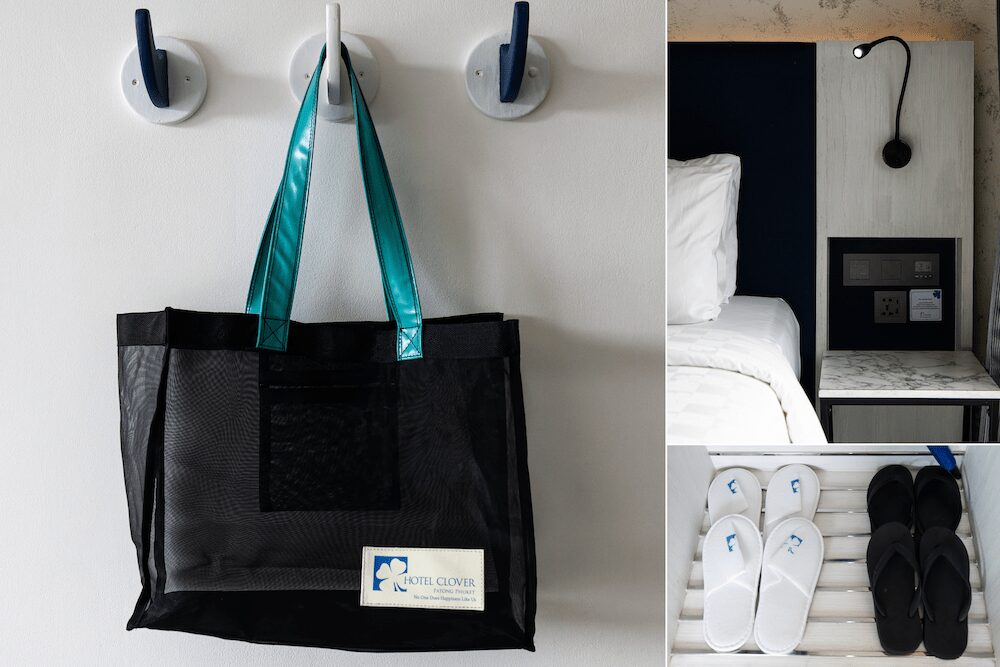ホテルクローバーパトンプーケット（Hotel Clover Patong Phuket）客室に備えられているビーチ用バッグ