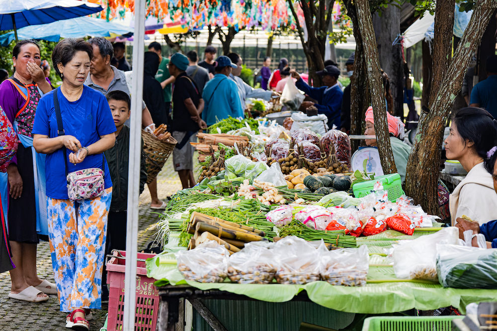 マニタビのツアーで訪れた少数民族の市場