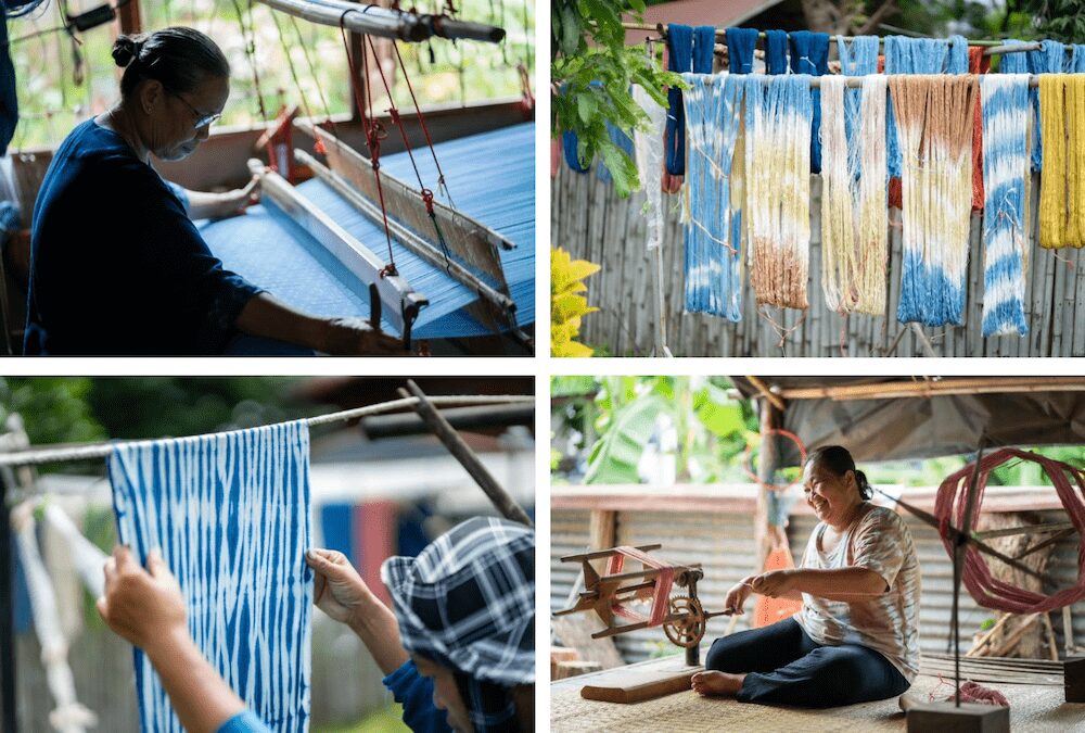 地域に受け継がれる手織りと草木染め