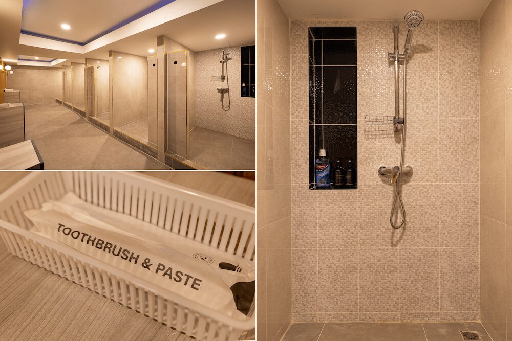 パタヤのOrion Sauna(オリオン サウナ)のシャワールーム