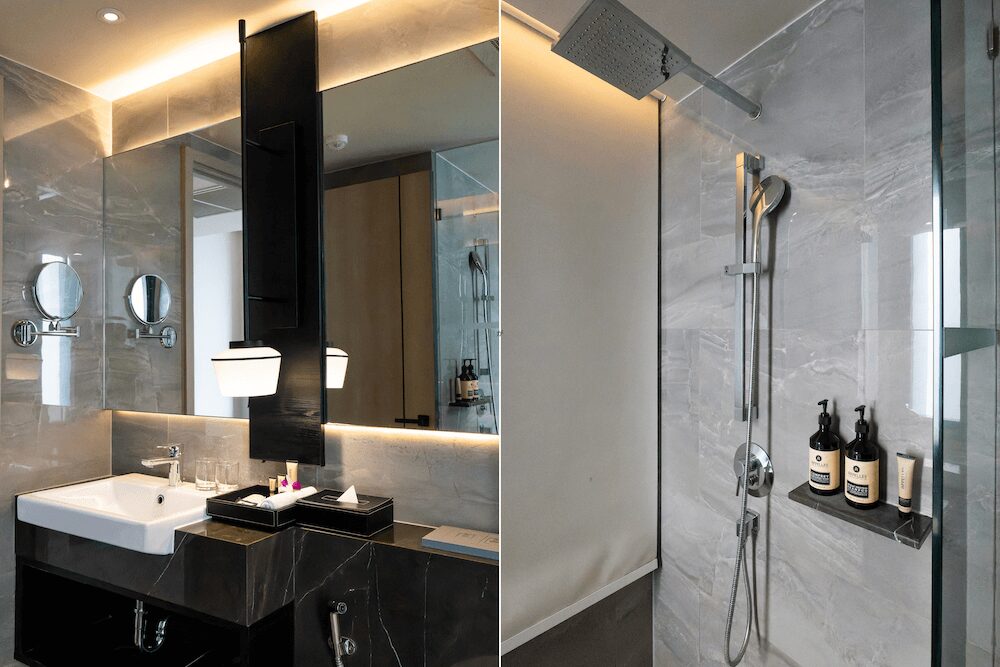 アスコットトンローバンコク(Ascott Thonglor Bangkok)デラックス キングルームのシャワールーム1