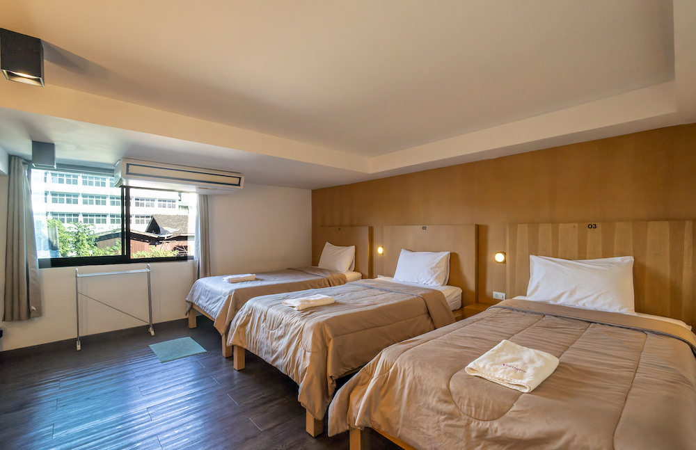 Koenji Guesthouse and Bar Chiangmai（高円寺ゲストハウス アンド バー チェンマイ）のトリプルルーム
