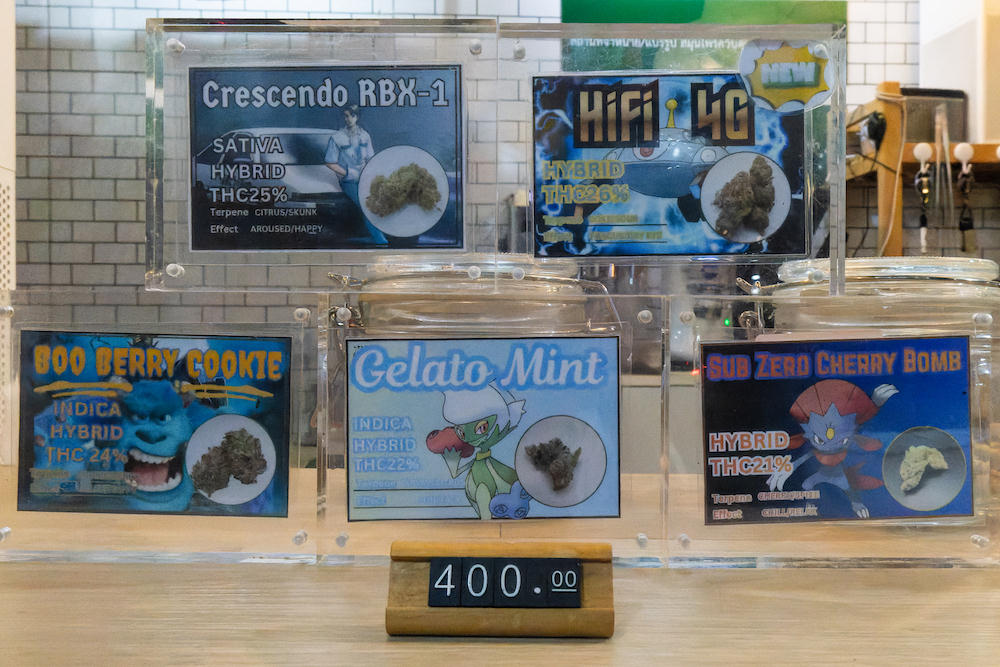 チェンマイの日本人ディスペンサリー「KOKORO」の大麻メニュー１