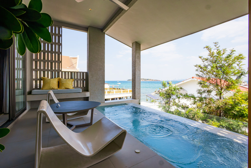 Arthit House Resort Kohlarn（アーティット ハウス リゾート コーラン）Seaviewルームのプライベートプール１