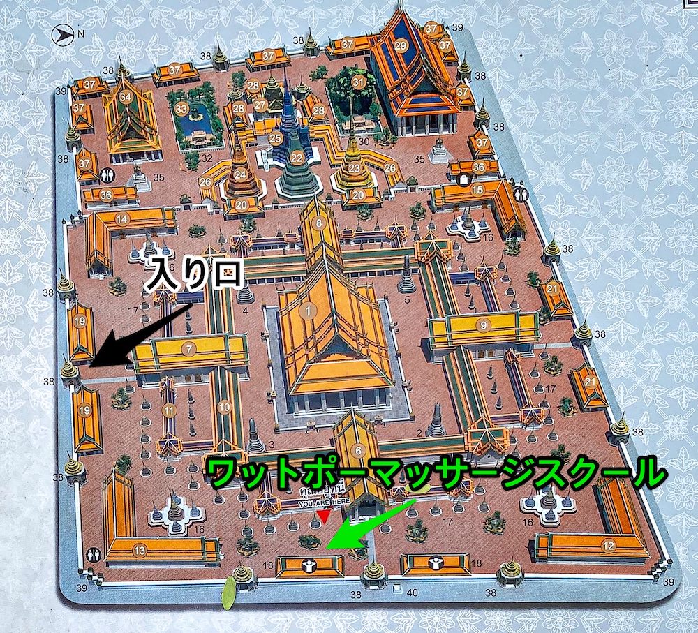 ワットポー内の地図