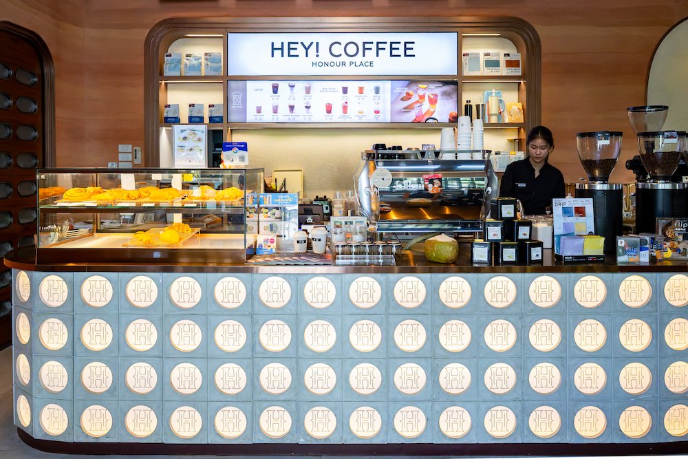 パタヤのノマドカフェ「Hey Coffee North Pattaya」のカウンター