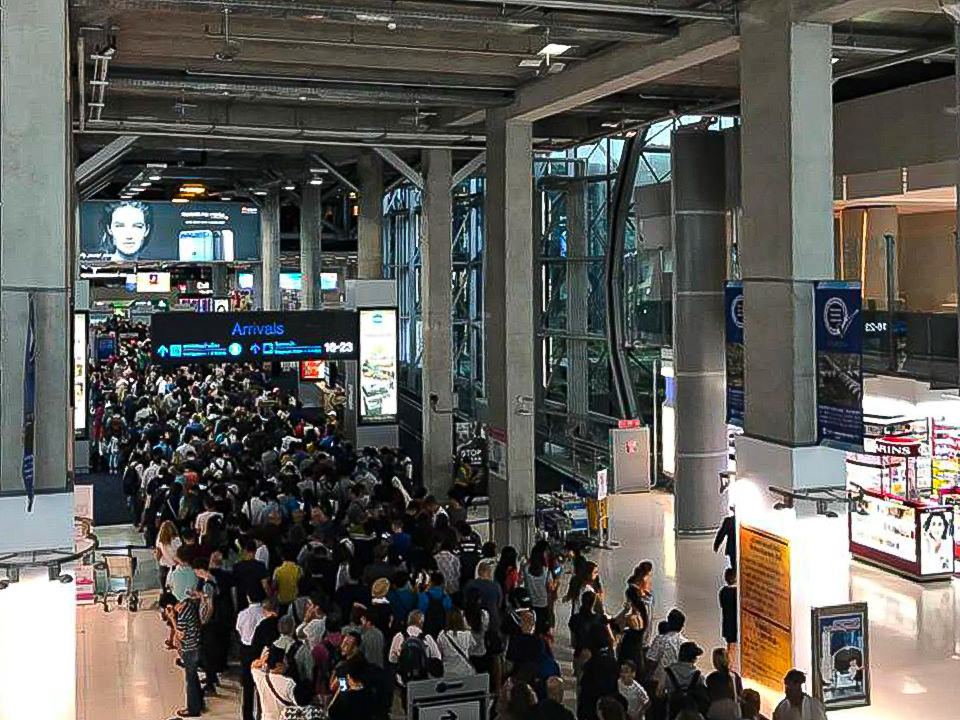 スワンナプーム国際空港の入国イミグレーション