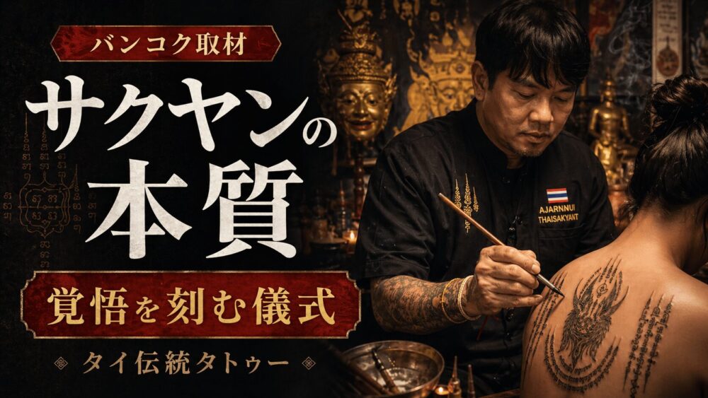 バンコクのサクヤンマスターが施すタイ伝統タトゥーの儀式を紹介