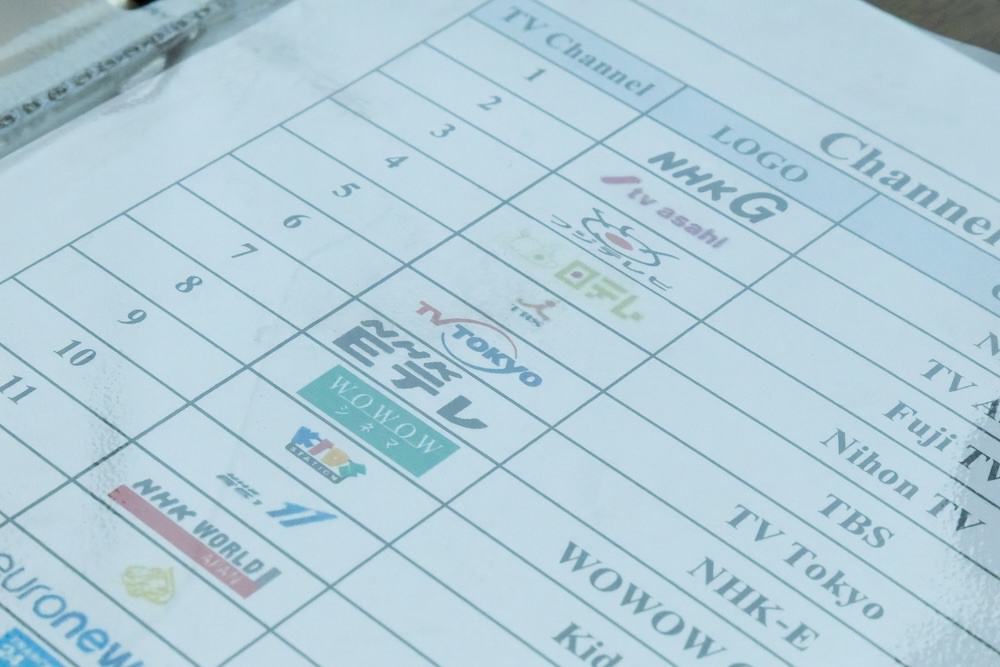 ソラリア西鉄ホテルバンコク（Solaria Nishitetsu Hotel Bangkok）客室テレビチャンネルリスト