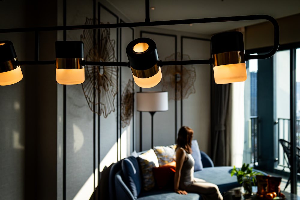 サマセットパタヤの客室「1-Bedroom Premier with Seaview」のリビング3