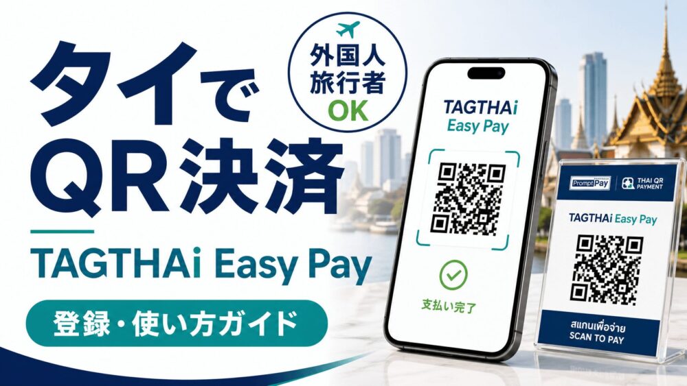 タイで外国人旅行者がQR決済できるTAGTHAi Easy Payの登録方法と使い方