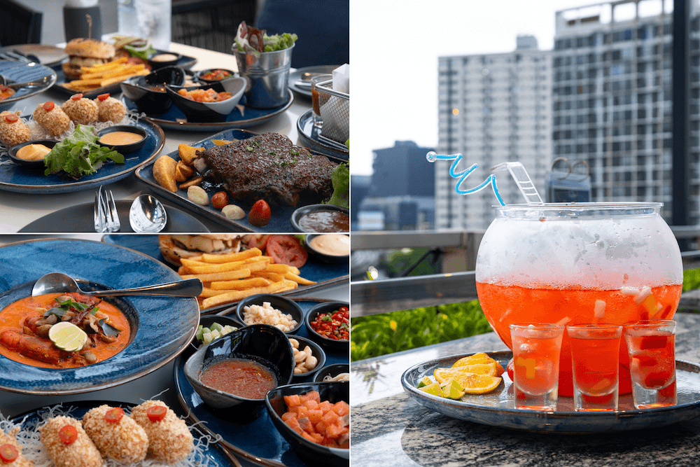 ルーメン バンコク ウドムスック ステーション (Lumen Bangkok Udomsuk Station )のルーフトップバーの料理とアルコール
